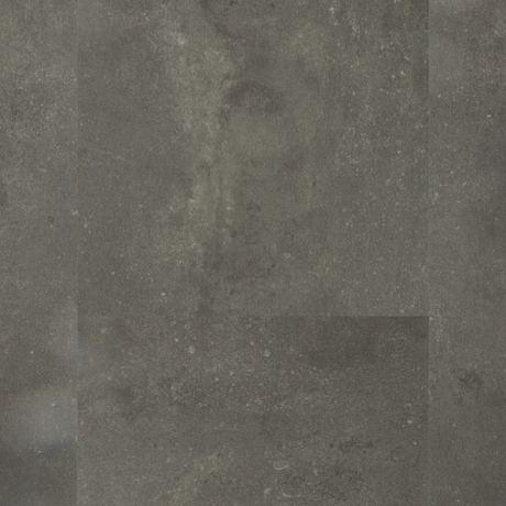 Topview van Hebeta Beton Design - Taupe - 45,7 cm x 91,4 cm vloer in grijs beton met tegel motief.