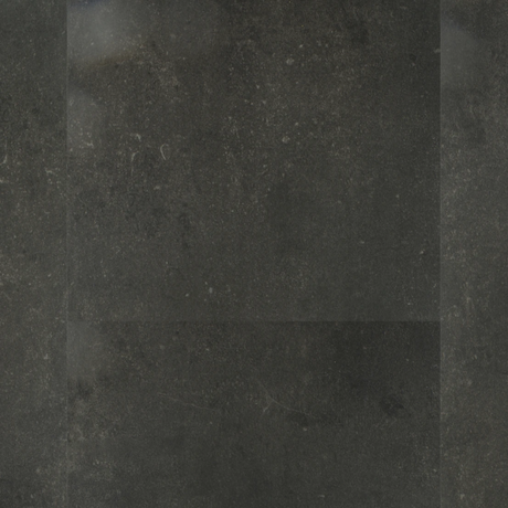Topview van Hebeta Beton Design 38215 - Antraciet - 45,7 cm x 91,4 cm vloer in donkergrijs met tegel motief.