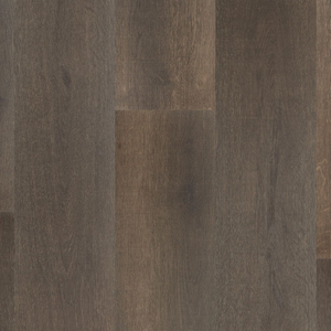Topview van Hebeta Cayenne XL Plank - Eiken rustiek goud bruin - 23,6 cm x 152 cm vloer in donkerbruin eiken met rechte strook motief.