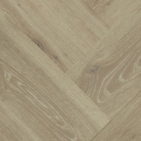 Topview van Hebeta Chamonix Visgraat XL - Eiken rustiek naturel - 14,7 cm x 73,5 cm vloer in naturel eiken met visgraat motief.
