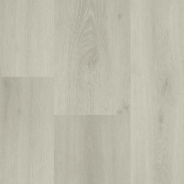 Topview van Hebeta Chamonix XL Plank - Eiken wit - 25 cm x 153 cm vloer in wit eiken met rechte plank motief.