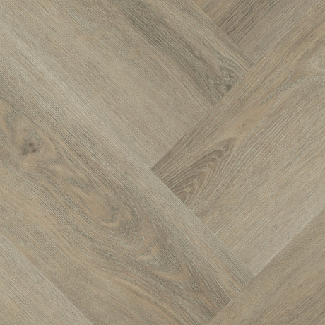 Topview van Hebeta Charente Visgraat XL - Naturel eiken grijs - 14,7 cm x 73,5 cm vloer in grijs eiken met visgraat motief.