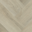Topview van Hebeta Charente Visgraat XL - Naturel licht eiken - 15,3 cm x 61,2 cm vloer in licht naturel eiken met visgraat motief.