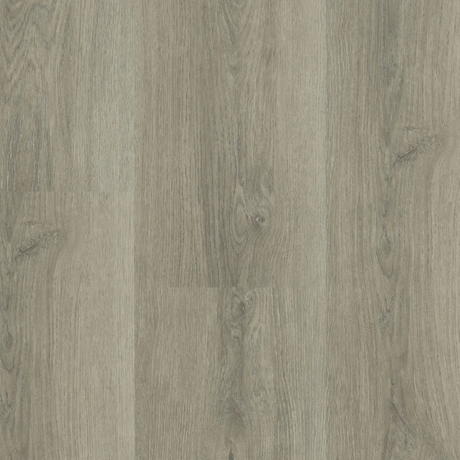 Topview van Hebeta Charente XL Plank - Eiken grijs bruin - 24 cm x 152,2 cm vloer in grijs bruin eiken met rechte strook motief.