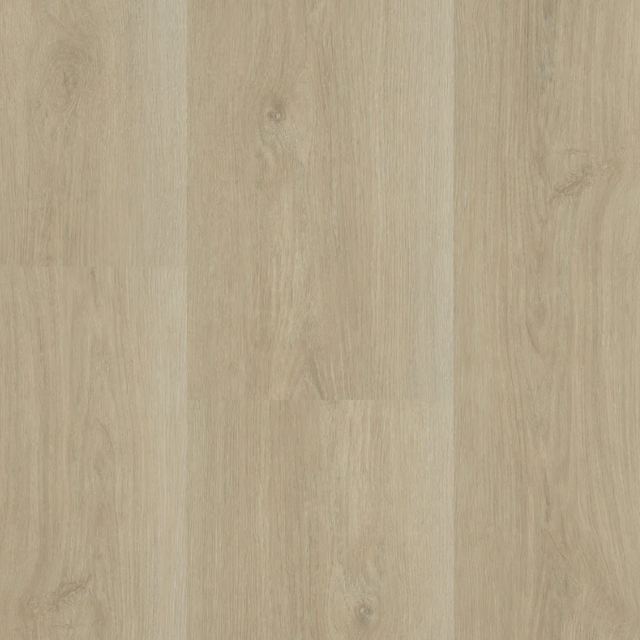 Topview van Hebeta Charente XL Plank - Eiken naturel - 25 cm x 153 cm vloer in licht eiken met rechte strook motief.