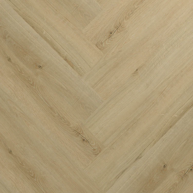 Topview van Hebeta Clermont Visgraat XL - Naturel eiken licht - 14,2 cm x 71 cm vloer in naturel licht eiken met visgraat motief.