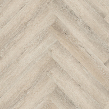 Topview van Hebeta Progress Visgraat XL - Naturel eiken donker - 14,7 cm x 73,5 cm vloer in licht eiken met visgraat motief.