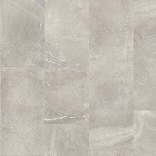 Topview van Moduleo Layred Luzerna 46299 vloer in beige grijs beton met rechte strook-motief