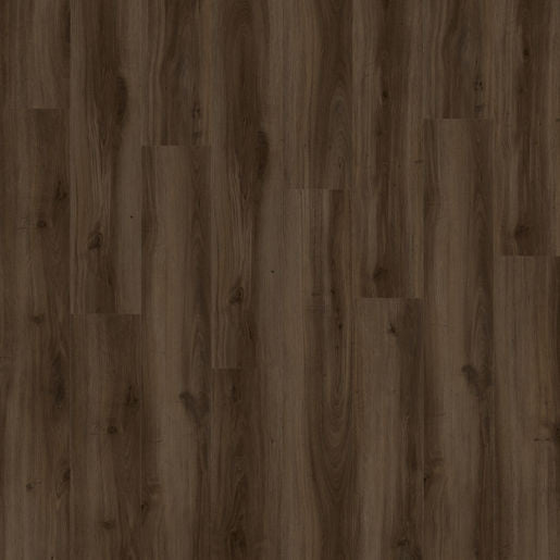 Topview van Moduleo Layred Classic Oak vloer in Donker bruin eiken met rechte strook-motief