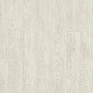 Topview van Moduleo Layred Laurel Oak 51104 vloer in licht grijs met rechte strook -motief