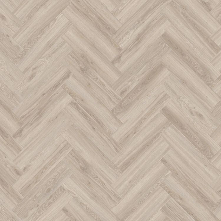 Topview van Moduleo Layred Herringbone Blackjack Oak 2022218 vloer in licht grijs eiken met visgraat-motief
