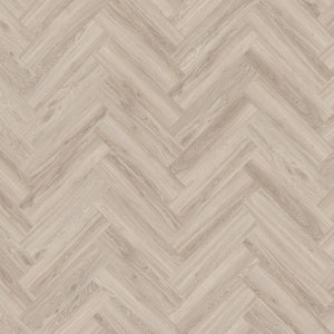 Topview van Moduleo Layred Herringbone Blackjack Oak 2022218 vloer in licht grijs eiken met visgraat-motief