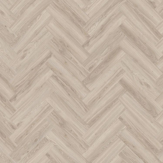 Topview van Moduleo Layred Herringbone Blackjack Oak 2022218 vloer in licht grijs eiken met visgraat-motief