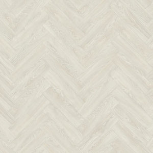Topview van Moduleo Layred Herringbone Laurel Oak 2051104 vloer in licht eiken wit  met visgraat-motief
