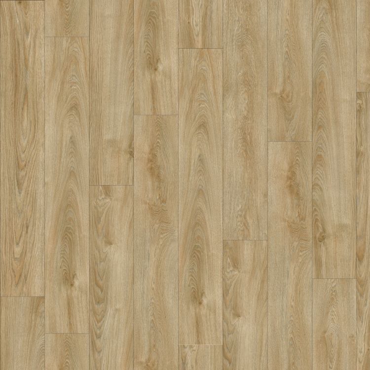 Topview van Moduleo Layred Midland Oak 22240 vloer in licht eiken met rechte strook-motief