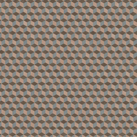 Topview van Moduleo Moods Diamond Cubes 630 vloer in blauw beige grijs met ruit-motief