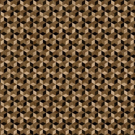 Topview van Module Moods Diamond Origami 636 vloer in beige bruin donker bruin met ruit-motief