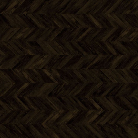 Topview van Moduleo Moods Chevron Mono 597 vloer in donker bruin met hongaarse punt-motief