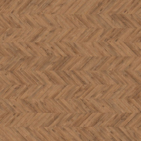 Topview van Moduleo Moods Chevron Mono 599 vloer in bruin met Hongaarse Punt-motief