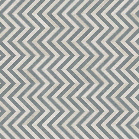 Topview van Moduleo Moods Chevron Wave 602 vloer in wit grijs met hongaarse punt-motief