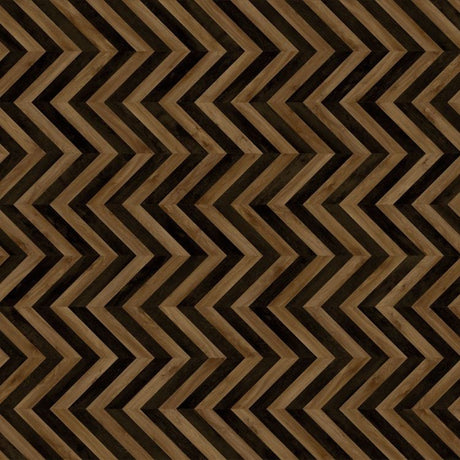 Topview van Moduleo Moods Chevron Wave 603 vloer in bruin donker bruin met hongaarse punt-motief