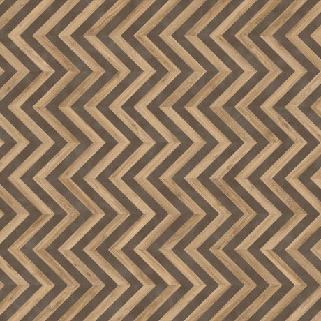Topview van Moduleo Moods Chevron Wave 605 vloer in bruin met hongaarse punt-motief