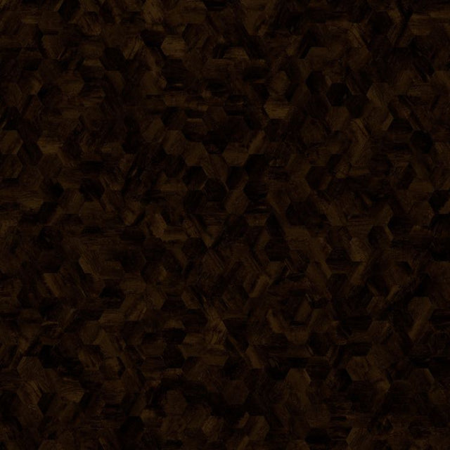 Topview van Moduleo Moods Hexagon Mono 613 vloer in donker bruin met hexagon-motief