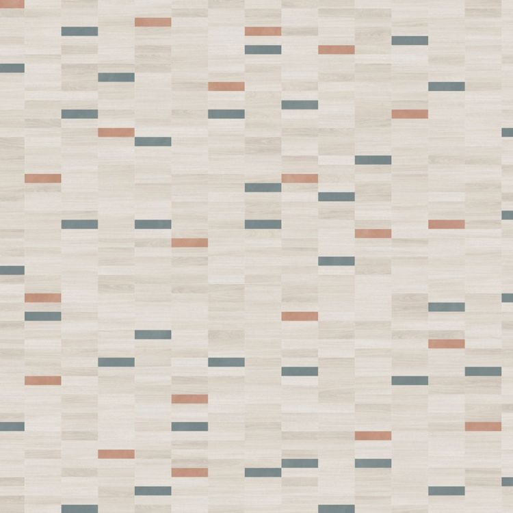 Topview van Moduleo Moods Rectangle Drops 658 vloer in grijs beige met rechte strook-motief