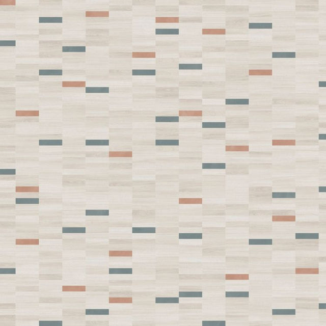 Topview van Moduleo Moods Rectangle Drops 658 vloer in grijs beige met rechte strook-motief