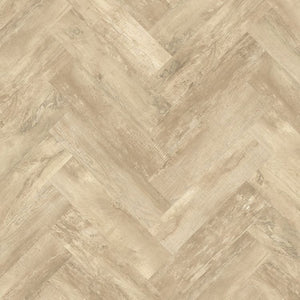 Topview van Moduleo Roots Herringbone Country Oak 54225 vloer in beige grijs met visgraat-motief
