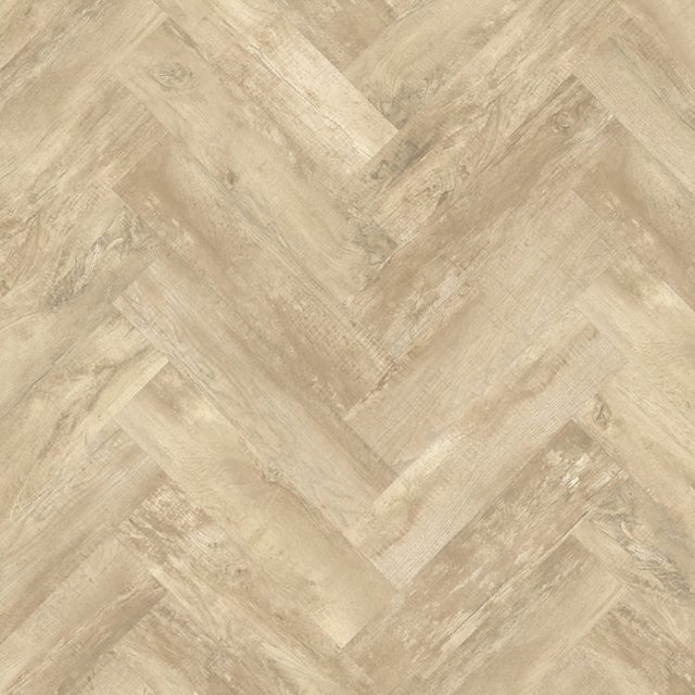 Topview van Moduleo Roots Herringbone Country Oak 54225 vloer in beige grijs met visgraat-motief