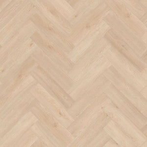 Topview van Moduleo Roots Herringbone Galtymore Oak 86221 vloer in beige met visgraat-motief