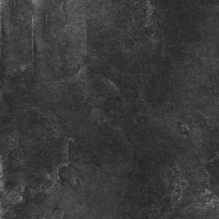 Topview van Muro waterbestendige wandpanelen kalksteen in zwart met tegel motief.