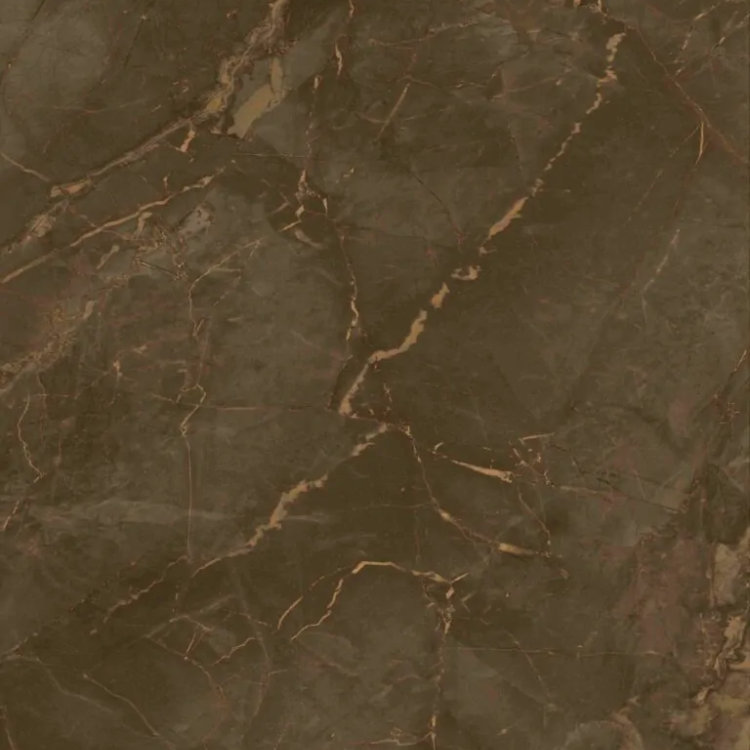 Topview van Muro waterbestendige wandpanelen marmer  in koper met tegel motief.