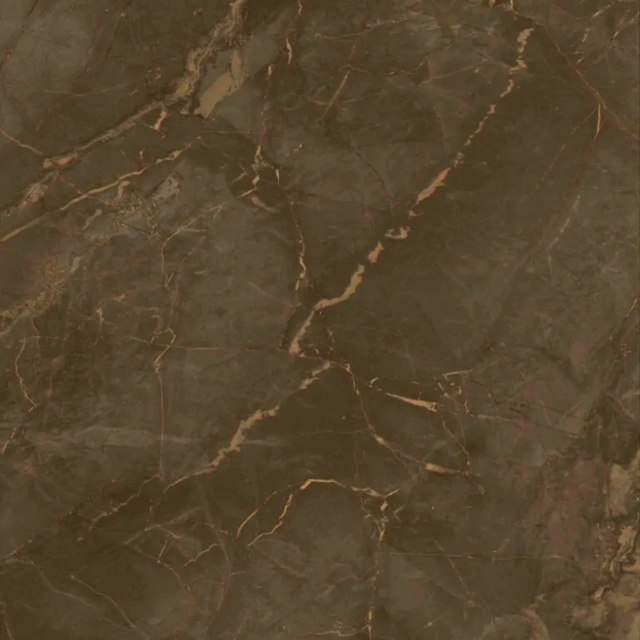 Topview van Muro waterbestendige wandpanelen marmer  in koper met tegel motief.