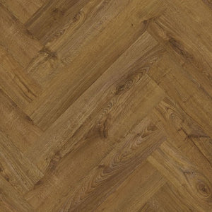 Topview van Quick Step Pristine Herfst Eik Bruin vloer in Donker Eiken met Visgraat-motief