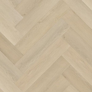 Topview van Ambiant Spigato Marento Beige vloer met visgraatmotief