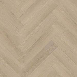 Topview van Ambiant Spigato Navaro Visgraat Click Beige vloer met visgraatmotief en klikverbinding