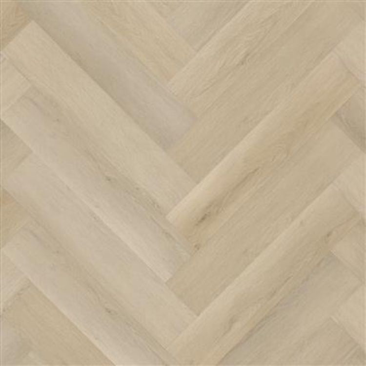 Topview van Ambiant Spigato Marento Click Light Oak vloer met visgraatmotief en klikverbinding