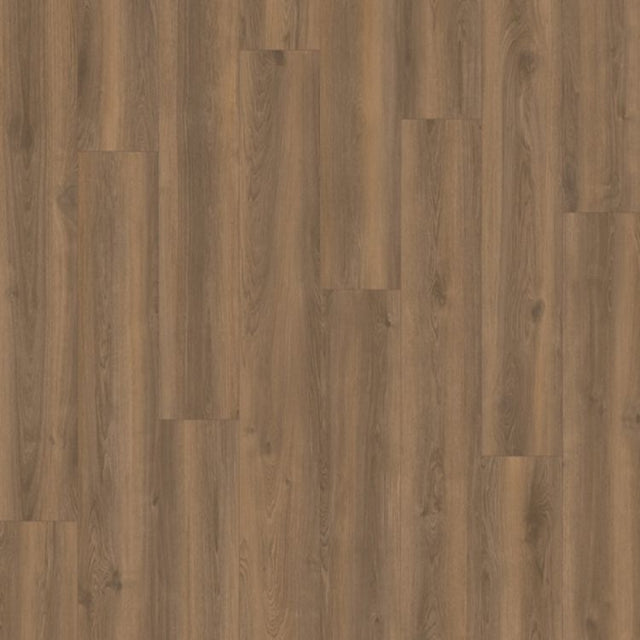 Topview van Tarkett ID Inspiration 55 Brook Oak Dark Brown vloer in Brook oak dark brown met rechte strook-motief