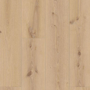 Topview van Tarkett ID Inspiration 55 Delicate Oak Almond vloer in delicate oak almond met rechte strook-motief