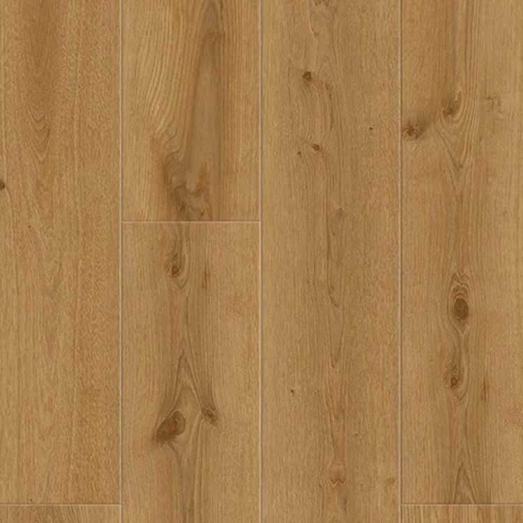 Topview van Tarkett ID Inspiration 55 Delicate Oak Toffee vloer in delicate oak toffee met rechte strook-motief
