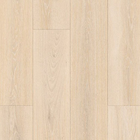 Topview van Tarkett ID Inspiration 55 Highland Oak Cream vloer in highland oak cream met rechte strook-motief