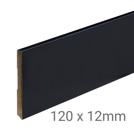 GOAT plint - Gelakt zwart 9005 XL - lijstwerk - 240 cm