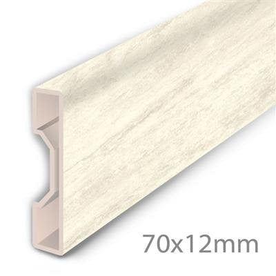 HDM PVC plint travertin white - PVC - lijstwerk - 2350 mm