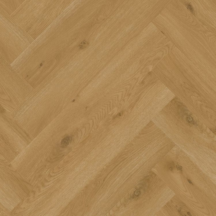 Topview van Quick Step Pristine Ocean Bliss Warme Honing vloer in Beige eiken met visgraat-motief