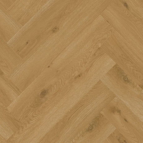 Topview van Quick Step Pristine Ocean Bliss Warme Honing vloer in Beige eiken met visgraat-motief